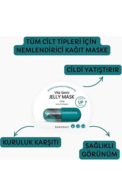 Vita Genic Jelly Mask Cica ( ve Aydınlık veren maske)
