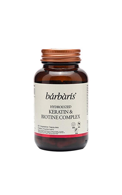 Barbaris Hydrolyzed Keratin Biotine Complex Takviye Edici Gıda 60 Kapsül
