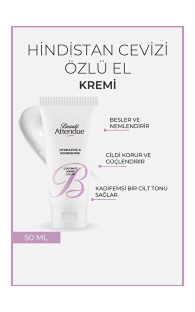 Beaute Attendue Nemlendirici Ve Besleyici Hindistan Cevizli El Kremi