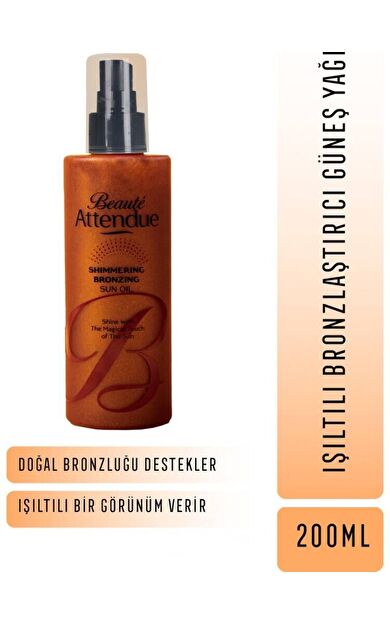 Beaute Attendue Simli Bronzlaştırıcı Güneş Yağı
