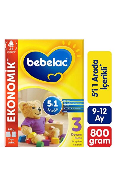 Bebelac 3 Devam Sütü 9 Ay+ 800 gr