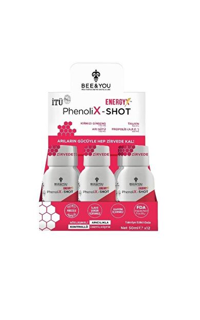 Bee&amp;You PhenoliX-Shot Energy 50 Ml 12'Li Kutu - SKT:10/2028