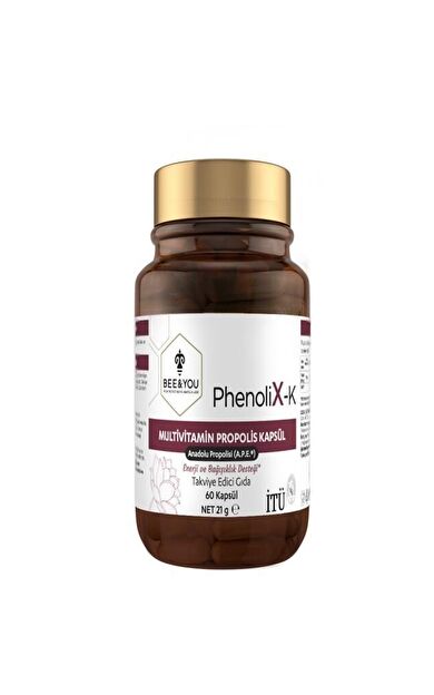 Bee&amp;You PhenoliX-K Multivitamin Propolis 60 Kapsül- SKT: 10/2028