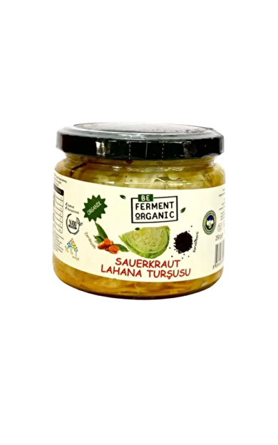 BEFERMENT Organik Zerdeçallı Karabiberli Saurkraut Ekşi Lahana Turşusu 250g