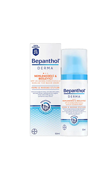 Bepanthol Derma Nemlendirici ve Besleyici SPF 25 Yüz Bakım Kremi 50 ml