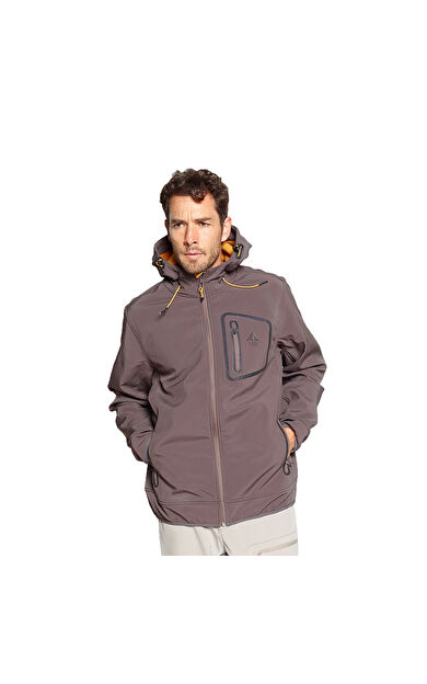 Berg Yukon Erkek Softshell Ceket-KAHVERENGİ