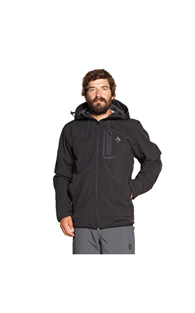 Berg Yukon Erkek Softshell Ceket-SİYAH