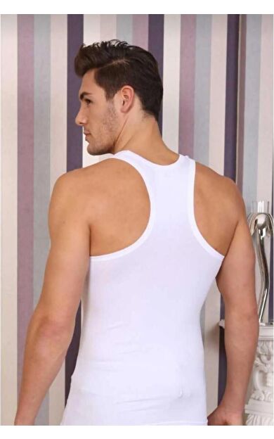 Berrak 1029 Likralı Sporcu Erkek Atlet 3 Adet - Beyaz