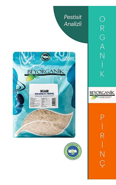 Organik Basmati Pirinç 2,5kg  (pestisit Ve Aflatoksin Analizli)