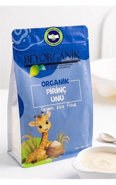 Organik Bebek Pirinç Unu 500gr +6ay    (pestisit Ve Aflatoksin Analizli)