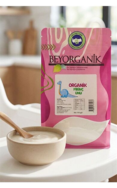 Organik Bebek Pirinç Unu 500gr +6ay    (pestisit Ve Aflatoksin Analizli)