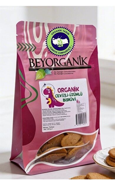 Organik Cevizli Üzümlü Bisküvi Miks 100gr