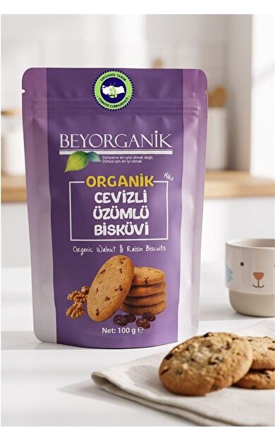 Organik Cevizli Üzümlü Bisküvi Miks 100gr