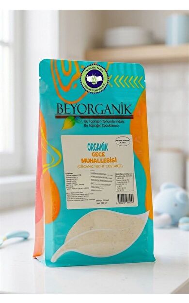 Organik Gece Muhallebisi 200gr ( Papatya İlaveli) +6ay  (pestisit Ve Aflatoksin Analizli)