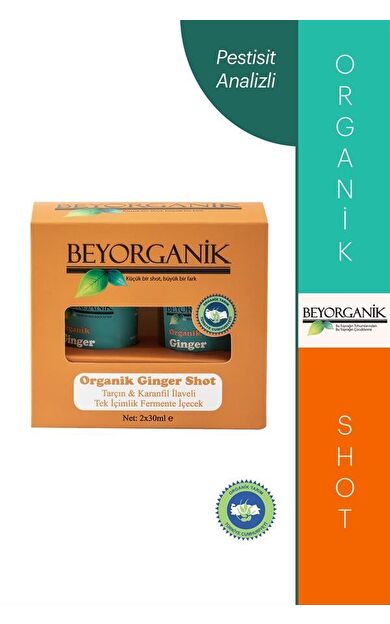 Organik Ginger Shot 2'li (tarçın &amp; Karanfil İlaveli Tek İçimlik Fermente İçecek)