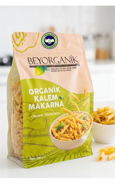 Organik Kalem Makarna Uzun Penne 500gr   (pestisit Ve Aflatoksin Analizli)