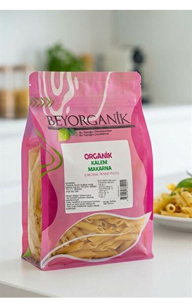 Organik Kalem Makarna Uzun Penne 500gr   (pestisit Ve Aflatoksin Analizli)