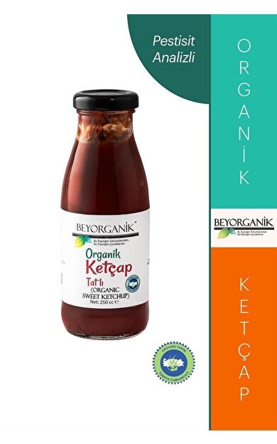 Organik Ketçap Tatlı 250cc