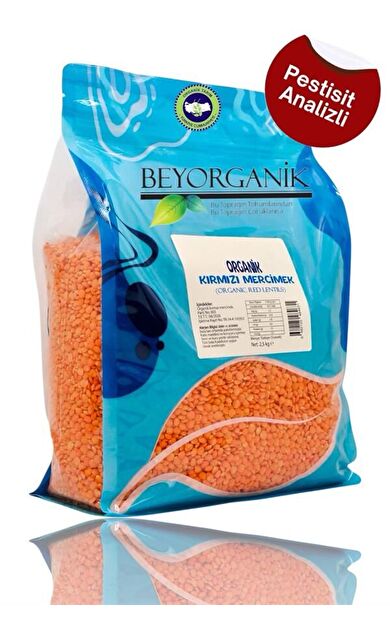 Organik Kırmızı Mercimek 2,5kg      (pestisit Ve Aflatoksin Analizli)