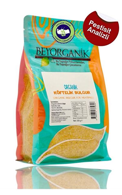 Organik Köftelik Bulgur 500gr    (pestisit Ve Aflatoksin Analizli)
