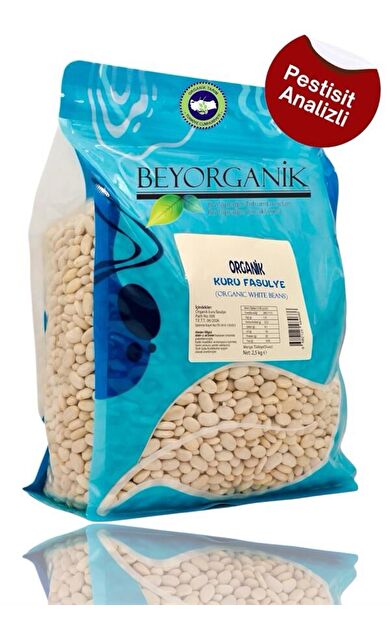 Organik Kuru Fasulye Çalı 2,5kg  (pestisit Ve Aflatoksin Analizli)