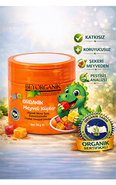 Organik Meyveli Küpler 50gr