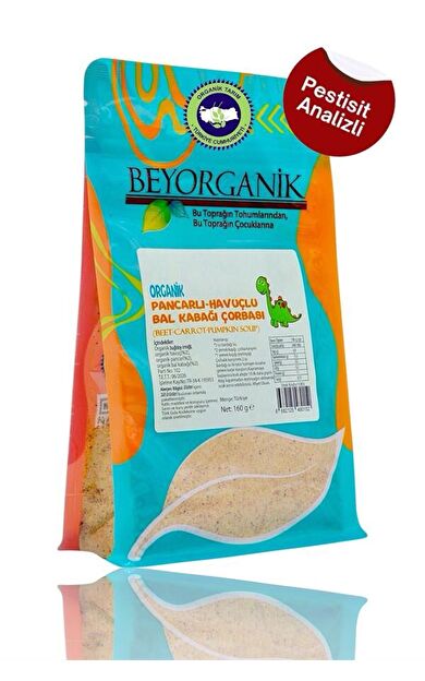 Organik Pancarlı Havuçlu Bal Kabağı Çorbası 160gr     (pestisit Ve Aflatoksin Analizli)