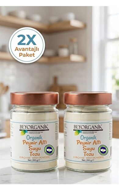 Organik Peynir Altı Suyu Tozu 200gr (pestisit Analizli) 2'li