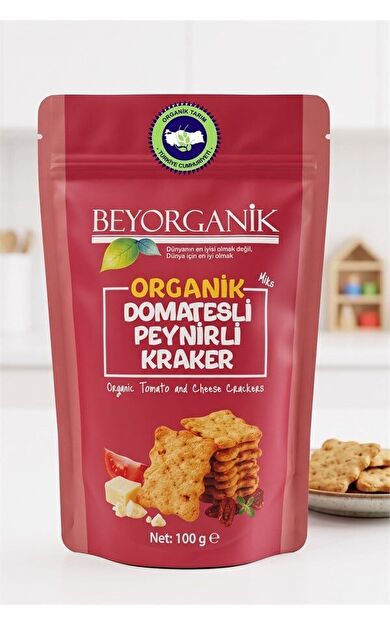 Organik Peynirli Domatesli Kraker Miks 100gr