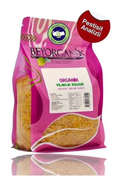 Organik Pilavlık Bulgur 1kg  (pestisit Ve Aflatoksin Analizli)