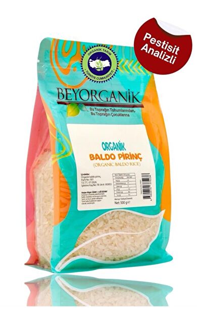 Organik Pirinç Baldo 500gr    (pestisit Ve Aflatoksin Analizli)