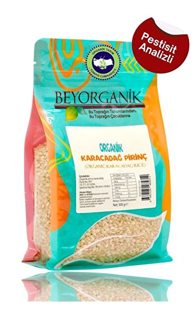 Organik Pirinç Karacadağ 500gr   (pestisit Ve Aflatoksin Analizli)