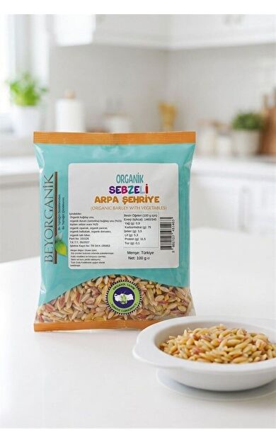 Organik Sebzeli Arpa Şehriye %25 100gr
