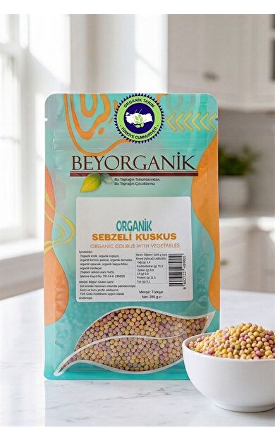 Organik Sebzeli Kuskus % 25 285gr +8ay  (pestisit Ve Aflatoksin Analizli)