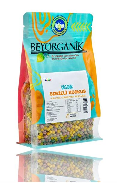 Organik Sebzeli Kuskus % 25 285gr +8ay  (pestisit Ve Aflatoksin Analizli)