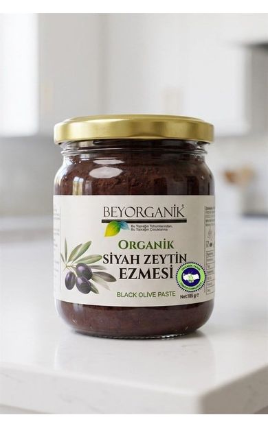 Organik Siyah Zeytin Ezmesi 185gr (pestisit Analizli)