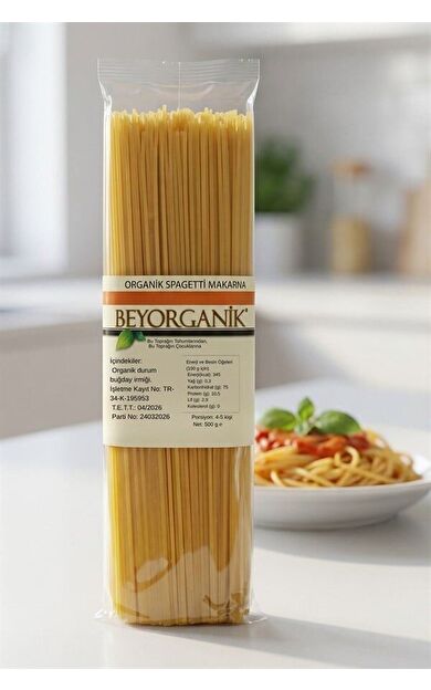 Organik Spagetti Makarna 500gr (pestisit Ve Aflatoksin Analizli)