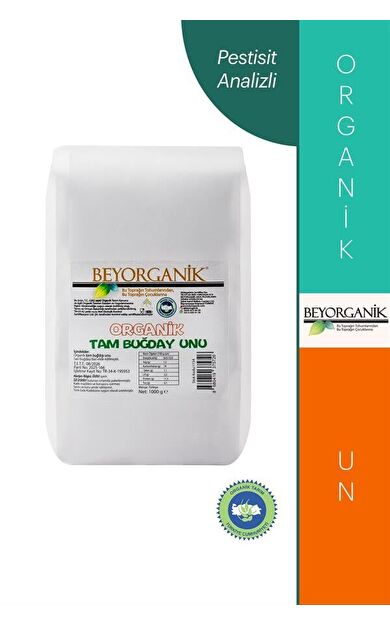Organik Tam Buğday Unu 1kg   (pestisit Ve Aflatoksin Analizli)