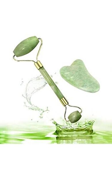 BEYZANA Yeşim %100 Doğal Taş Masaj Aleti Ve Kalp Gua Sha Yüz Bakım Taşı