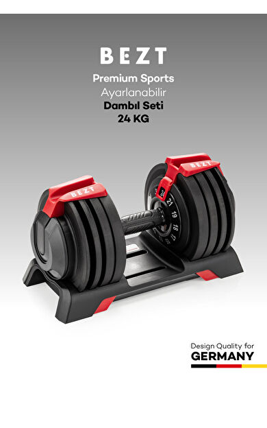 Bezt Premium Sports Ayarlanabilir Dambıl Seti 24kg KIRMIZI