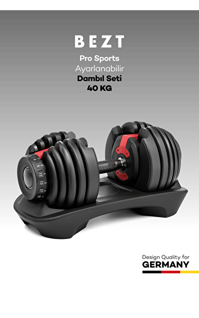 Bezt Pro Sports Ayarlanabilir Dambıl Set 40kg kırmızı