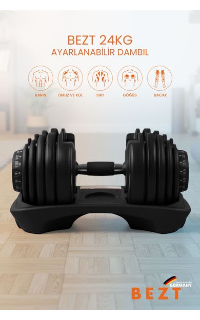Bezt Pro Sports Ayarlanabilir Dambıl Set 24kg siyah