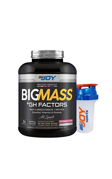 Bigjoy Sports Bigjoy Bigmass Çilek Aromalı 3000 Gr Mass Gainer Karbonhidrat Tozu