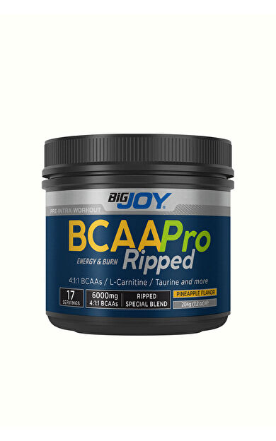 Bigjoy Sports Bcaapro Ripped 204G 17 Servis Ananas Aroma Mix Formula(Bcaa L-Carnitine Taurine Caffeine)Amino Asit
