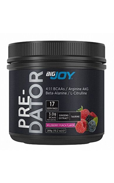 Bigjoy Sports Pre-Workout Predator Orman Meyveleri 17 Servis 289 Gr -Advanced Blend Preworkout