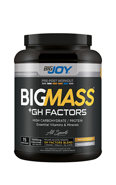 Bigjoy Sports Bisküvi Aromalı Big Mass Gainer Gh Factors 1500Gr 15 Servis Karbonhidrat Tozu