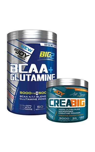 Bigjoy Sports Bcaa + Glutamin Karpuz Aromalı 600 Gr + Creatin 120 Gr Kreatin
