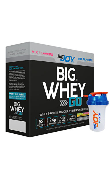 Bigjoy Sports Whey Protein Big Whey Go Protein Tozu Tekli Sachet Mix Aroma 68 Servis Sindirim Enzimi Ilaveli