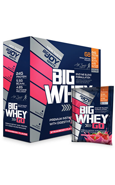 Bigjoy Sports BIGWHEYGO Whey Protein Çilek 68 Servis