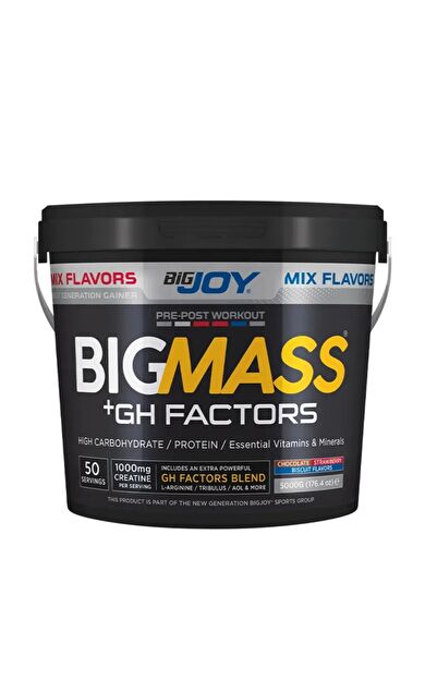 Bigjoy Bigmass Ghfactors Mass Gainer Mix Aroma (BİSKÜVİ-ÇİKOLATA-ÇİLEK) 5 Kg